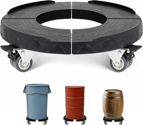 W B D WEIBIDA Trash Can Dolly Wheels Adjustable 15-19 Inch Round