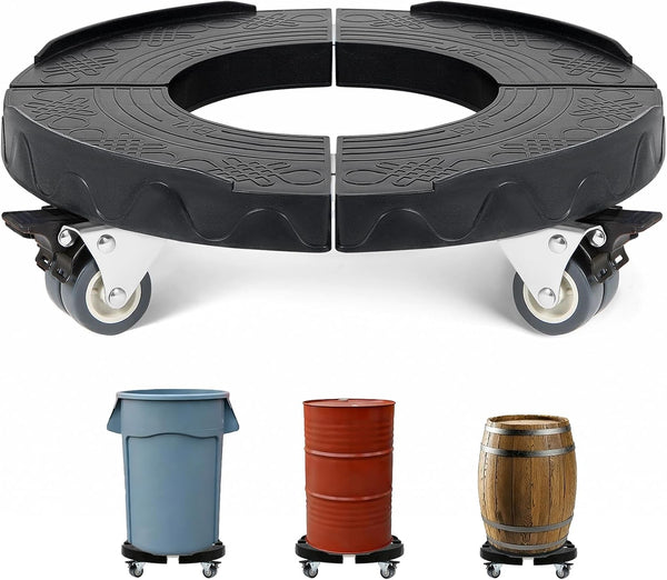 W B D WEIBIDA Trash Can Dolly Wheels Adjustable 15-19 Inch Round