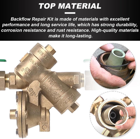 Backflow Preventer Repair Kit RK34-975XL for 3/4"-1" Zurn Wilkins 975XL & 975XL2 with Rubber and Springs