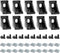10 Sets 2020 Aluminum Extrusion T Slot Corner Bracket, 90 Degree Right Angle Connector with M5 Bolts