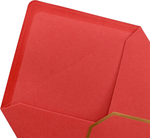 VANRA 150 PCS Colorful Self Seal A2 Envelopes V Flap with Gold Border for Greeting Cards