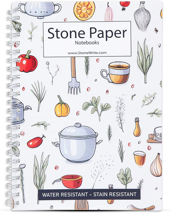Waterproof Cooking Notebook, Grocery Lists or Recipe Book, 50 Sheets/100 Pages, 8.3 inches x 6 Inches