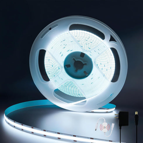 XINGZHI LED Light Strip 16.4Ft White Light 6000K Dimmable 24V COB Super Bright