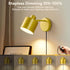 Dimmable 350 Stairway((Bulb Lightess Plug in Wall Sconce with Switch, Wall Lamp Plug in Rotatable, Gold Wall Mounted