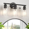 Espird Bathroom Vanity Light Fixtures Matte Black Bathroom Lighting Fixture, 3 Lights