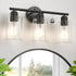 Espird Bathroom Vanity Light Fixtures Matte Black Bathroom Lighting Fixture, 3 Lights