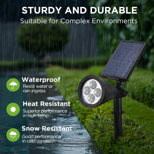 Pack 2 InnoGear Solar Lights Outdoor Waterproof Solar Garden Light for Outside Yard Landscape Lighting Pathway Spot