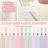 Back to School Aesthetic Supplies - 57Pcs Cute School Essentials - Big Capacity Pen Case & Pastel Highlighters
