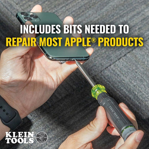 Klein Tools 32328 Precision Screwdriver, 27-in-1 Multi-Bit Screwdriver, Bits for Apple Product Repair, Rare-Earth Magnet, Electronic Repair by Klein Tools