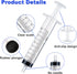 5pcs Plastic Syringes - 1ml, 3ml, 5ml, 10ml, 20ml, No Needle Measuring Syringe Reusable Syringes for Scientific Lab Dispensing Liquid Measuring Watering Pet Feeding Oil or Glue Applicator