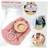 4pcs TEHAUX Bamboo Keychain Shopping Trolley Tokens Lightweight Wooden Keyring for Shopping Cart Use