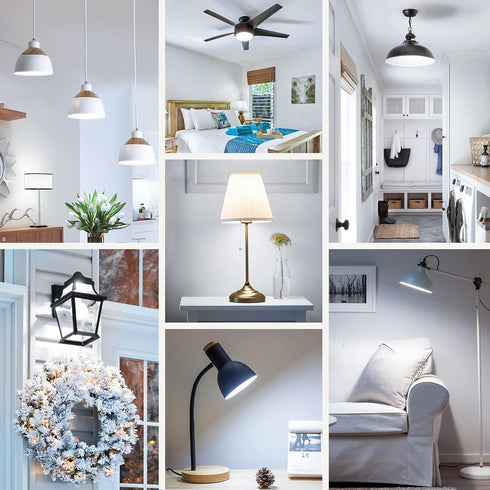 A19 LED Light Bulbs, 60 Watt Equivalent, 850 Lumen, Daylight White 5000K, E26 Base, 4-Pack