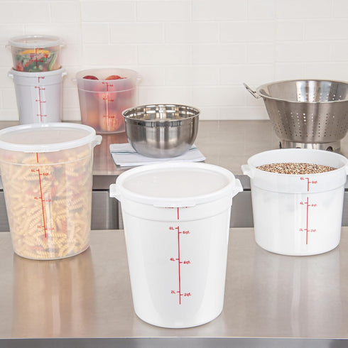 LID ONLY: Met Lux 8.8 Inch White Plastic Lid for 6 and 8 Quart Storage Containers