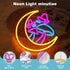 SERBASIC Dimmable,Cute (11.8x12) Moon Mushroom Neon Sign Neon Lights for Wall Decor USB Powered,Mushroom LED Light