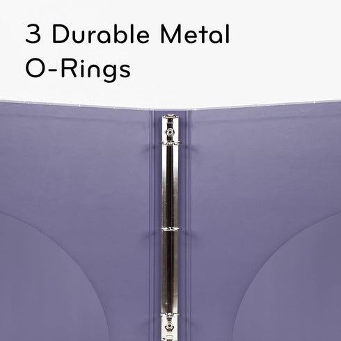 U Brands Eco-Conscious Celestial 1" Binder, Purple with Gold Metal O-Rings