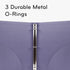 U Brands Eco-Conscious Celestial 1" Binder, Purple with Gold Metal O-Rings
