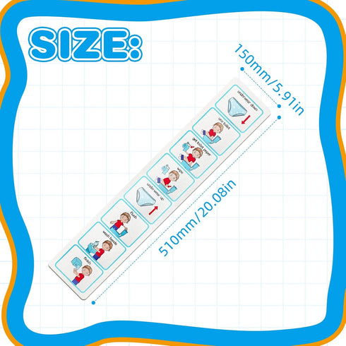 Flylin Potty Training Visual Schedule, Toilet Training Chart with Adhesive Backing for Toddlers, Daily Routine Progress