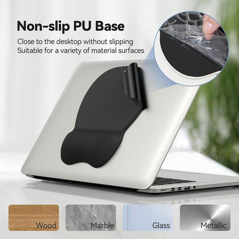 TECKNET 3 1 Set Gel Mouse Pad with Wrist Rest, in Keyboard Wrist Rest for Pain Relief, Non-Slip PU Base & Easy Typing