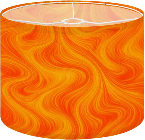 LASENLANP Lamp Shade Abstract beautiful red swirl liquid colorful marble surface Orange Drum