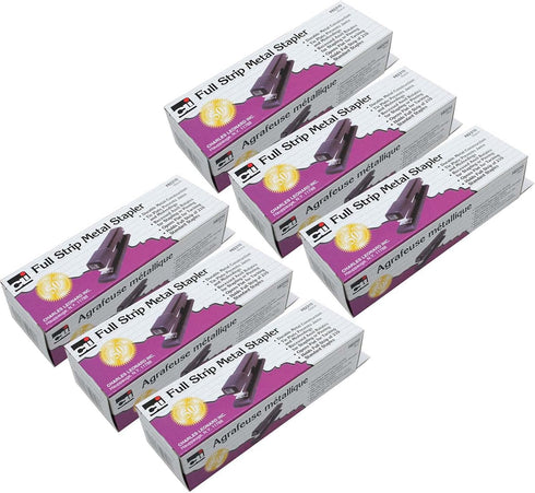 Charles Leonard Full Strip Economy Metal Stapler, Pack of 6