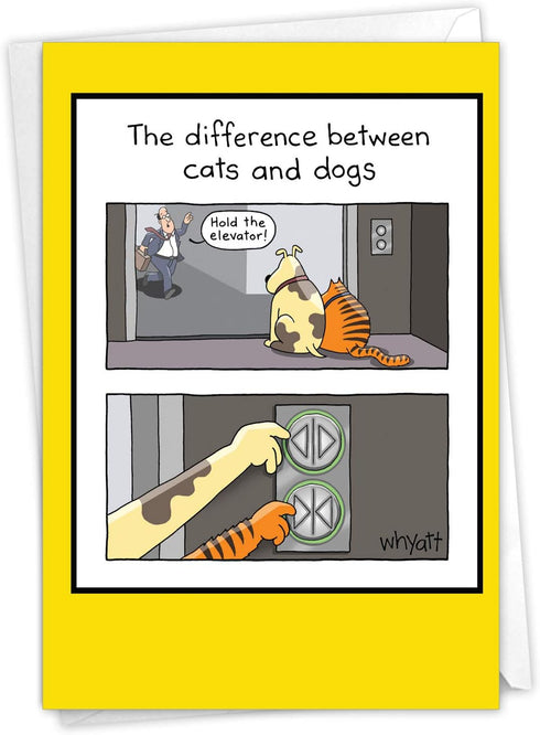 NobleWorks Funny Birthday Card - Hilarious Cartoon Notecard with Envelope, Bday Celebration