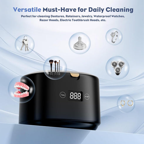 FTCIRA Ultrasonic Retainer Cleaner, 30W Professional Jewelry Cleaner, 230ML Portable Machine
