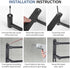 KAHCNVN Baradjustable16-28IN Double Towel Matte Black Towel Racks for Bathroom, Stainless Steel Towel Holder,Suitable