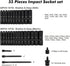 55PCS 1/4-Inch Set, 5/32 Inch 9/16 Inch, 4mm 15mm, 6-Point, Set CASOMAN Drive Impact Socket Shallow & Deep,