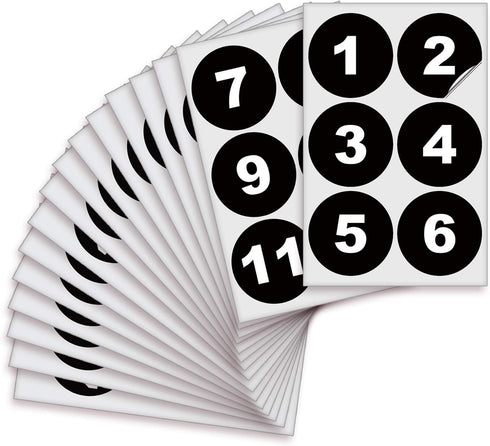 iSYFIX Black Consecutive Number Stickers – 1 to 100, 3-inch Vinyl Self Adhesive Decal for Organizing & Storage