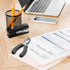 Black Desk Accessory Kit, Includes Desktop Stapler, Stapler Remover, Hole Punch, Tape Dispenser, Scissors (7 Pcs)