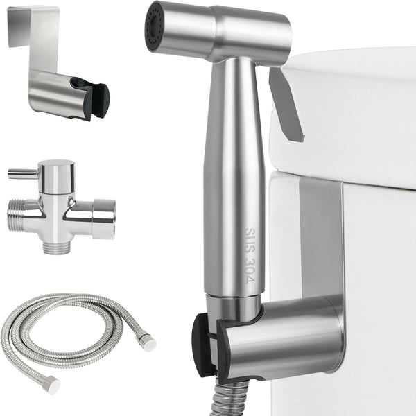 DF DUALFERV 7 Pcs Handheld Bidet Sprayer for Toilet, Stainless Steel Cloth Diaper Spray,