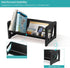 ELITEROO Desk Bookshelf, Small Book Shelf, Wooden Desktop Bookcase, Tilting Table Top Bookshelf for Home Office