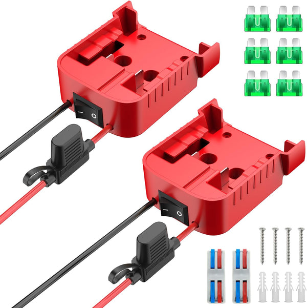 Kzreect 2 Pack for Power Wheel Adapter Compatible with Milwaukee 18V Battery, Converter