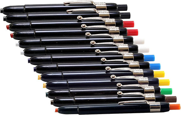 Listo 1620 Marking Pencils, Box of 13, Assorted Colors, Grease/China/Wax Pencils