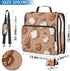 Krafig 3 Cute Cookies Milk Pattern Zipper Binder Bag Ring with Handle Shoulder Strap, Binder File Organizer Bag Storage