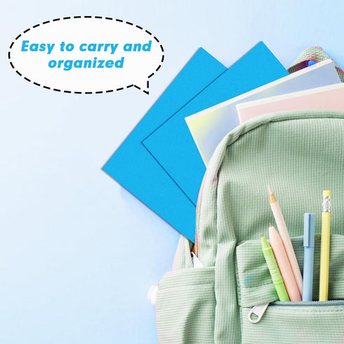 RAZCC Two Pocket Folders, 50 Pack, Fit Letter Size Paper, Pockets for School Office Business Home, Blue