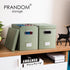 PRANDOM File Organizer Box, Set of 1 Collapsible Decorative Linen Filing Storage, Hanging File Folders with Lids