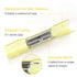 TICONN Yellow 120PCS Heat Shrink Butt Wire Connector Kit, Insulated Waterproof Electrical Wire Crimp
