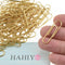 HAHIYO Paper Clips 1.3" (33mm) Length Gold Paperclips Vinyl Coated, Sturdy for Bookmark Organize Home Office School 120