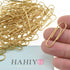HAHIYO Paper Clips 1.3" (33mm) Length Gold Paperclips Vinyl Coated, Sturdy for Bookmark Organize Home Office School 120