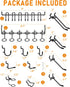 INCLY 176PCS Extra Thick Black Pegboard Hooks Set, Heavy Duty Metal Peg Board Hook Assortment