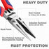 WORKPRO Premium 8 Needle Nose Pliers, Heavy-Duty CRV Steel, Large Soft Grip with Wire Cutter, Long Nose Cutting Pliers