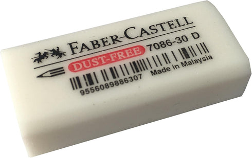 Faber-Castell Extra Soft Pencil Eraser - Dust Free, Clean Erasing, Pack of 5 (4 x 1.9 x 1.2 cm)