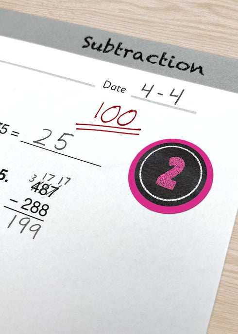 Teacher Chalkboard Brights Numbers Stickers