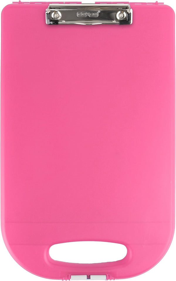 Dexas Clipcase 2 Storage Clipboard with Rounded Handle, Pink