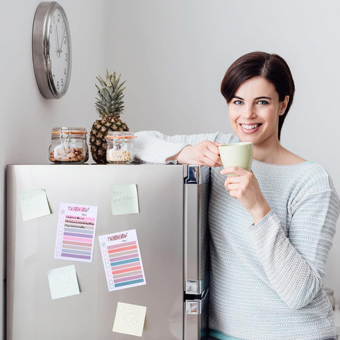 Sewroro 4Pcs Sticky Notes, Self-Stick Notes Notepad Daily Memo Pads for Office Desk Accessories