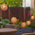 TWINKVILLA Decorative String Lights Plug in with 10 Incandescent Bulbs, Natural Rattan Globe