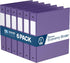 Premium Economy 1.5-Inch Binders, 3-Ring Binders for School, Office, or Home, Pack of 6, Round Ring, Purple