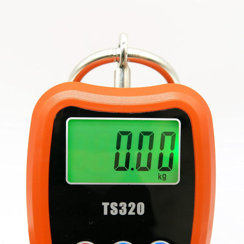 Digital Crane Scale 300kg/660lbs 200kg/440lbs with LED Handheld Mini Hanging Scale for Garage Farm Hunting Fishing Etc(200kg/Plastic Shell/Orange)