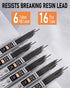 Nicpro 0.9mm Mechanical Pencil Set with Case, 3PCS Metal Pencils, 6 Tubes HB #2 Lead Refill